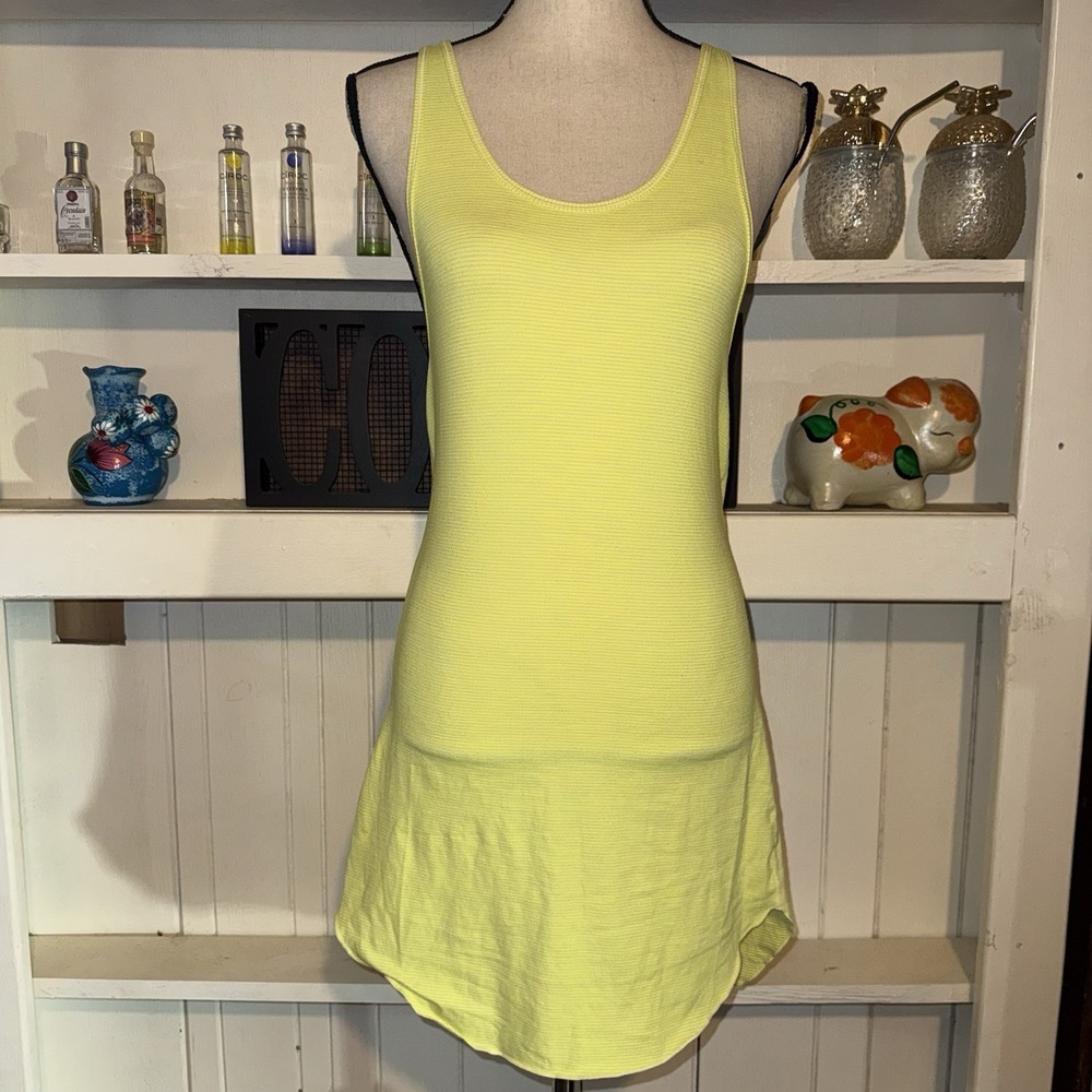Lululemon Neon Yellow Tank Shirt Dress Athletic Women's Size 2